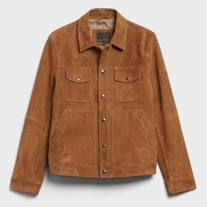 NWOT Banana Republic Goat Leather Suede Jacket sz. S current model Tom Ford-like